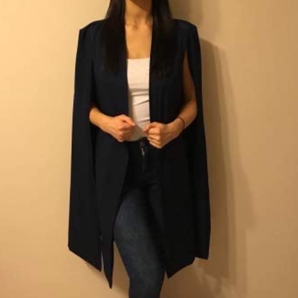 open front cape coat